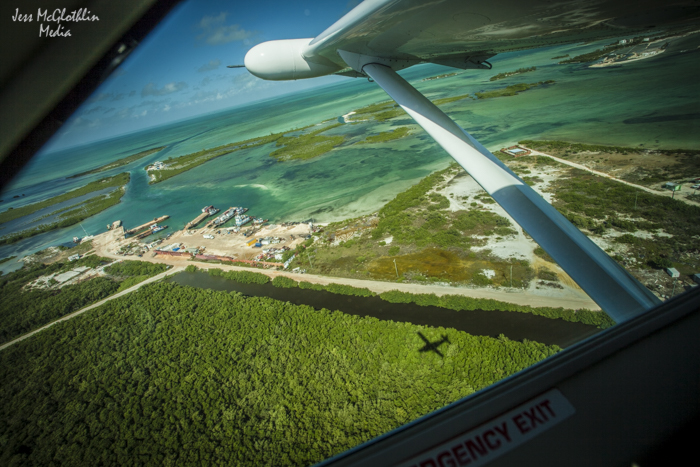 Not a bad view. Riding copilot on the flight out of Ambergris Caye to Belize City.