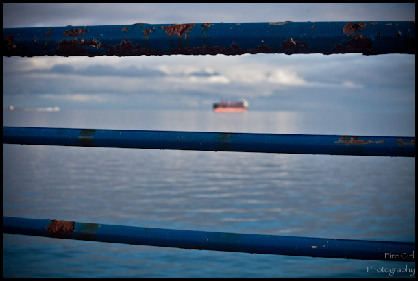 A tanker rests off Port Angeles, Washington.